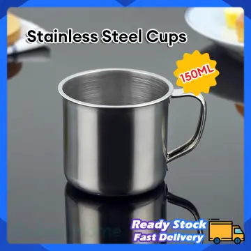 1Pc 150ml Retro Mugs Cups Tin Metal Camping Outdoor Tea Coffee Hot