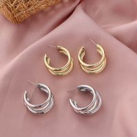 Fashion Irregular Semicircle Earrings Circle Korean Elegant Women Simple Quality Earrings Accessories Gift