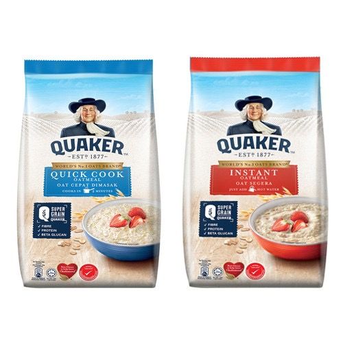 quaker-เควกเกอร์-ข้าวโอ๊ต-ขนาด-1000-กรัม-แบบธรรมชาติ-และแบบละลายง่าย-เพียงแค่เติมน้ำร้อน