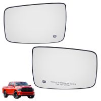 ][= Left Or Right Side LH RH Heated Car Door Wing Mirror Glass Auto Rearview Rear View With Base For DODGE RAM 1500 2500 2009 - 2019