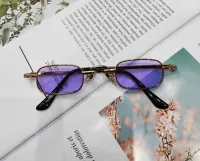 Color lens sunglasses retro glasses unisex rectangular lens