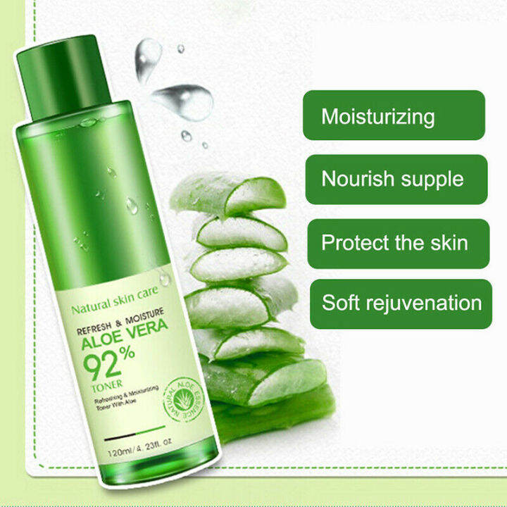 horec-ธรรมชาติโทนเนอร์ใบหน้า-aloe-vera-เจล-vc-essence-skin-care-ให้ความชุ่มชื้นเติมน้ำวิตามิน-c-lighten-pore-toner-เกาหลี120ml