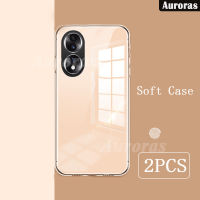 2ชิ้นฝาครอบโทรศัพท์สำหรับ Honor 90 Pro เคสโทรศัพท์นิ่มแบบใสใสเคสหลัง TPU ซิลิโคนป้องกันการเกิดออกซิเดชันสำหรับ Honor เคสHonor 90Pro