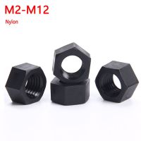 50/100/200/500PCS M2 M2.5 M3 M4 M5 M6 M8 M10 M12 Black Nylon Hex Nut Hexagon Plastic Nuts