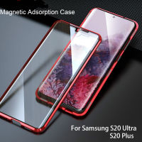 แม่เหล็กดูดซับCaseสำหรับSamsung Galaxy S20 อัลตร้าS10 5 กรัมS8 S9 หมายเหตุ 10 Plus Lite 9 8 กรณีฝาครอบกระจกนิรภัยCaseโลหะ