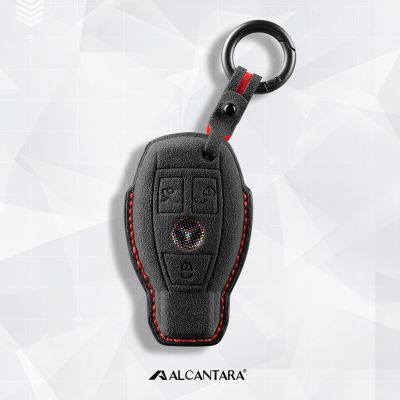 New Alcantara Suede Car Key Bag For Mercedes Benz A B C E S Class GLC CLE CLA GLB GLS W177 W205 W213 W222 X167 AMG Key Chain