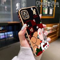 Chenyyka เคสปลอกสำหรับ Samsung กาแลคซี A22 5G เคส M22 A22การ์ตูนกระต่ายโชคดีเคสโทรศัพท์กันกระแทกลวดลายขอบเคสซิลิโคนแฟชั่นเคสป้องกันเลนส์กล้องคลุมทั้งหมด