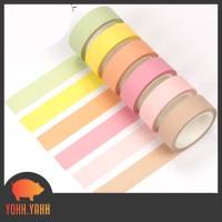 YOHH.YAHH (เซ็ตกล่อง 6 ม้วน) เทปวาชิ เทปตกแต่ง เทปสีสดใส ยาว 3 เมตร เทปวาชิสีสดใส เทปตกแต่ง ม้วนเทปแต่งสมุด แต่งไดอารี่ แต่งกล่องพัสดุ เทปกาว