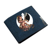 Star-Warss Men Bifold Short Wallets Anime Wallet Student Coin Purse Boys Girls Canvas Wallet