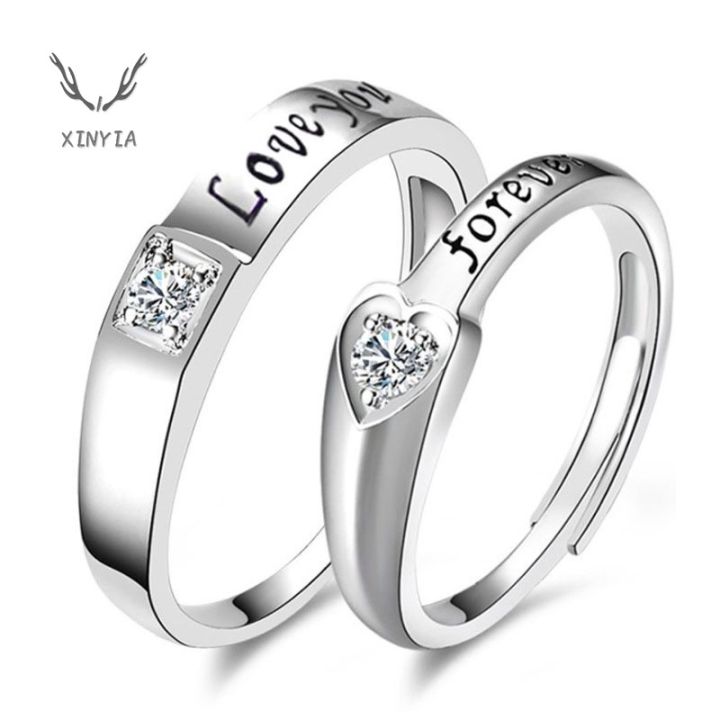 แหวนคู่แหวนเพชรแฟชั่นผู้หญิงเครื่องประดับแหวนคู่รัก-b1