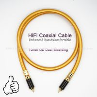 HiFi 75Ohms Digital Coaxial Cable 10mm OD Dual Shielding SPDIF Cable For CD Player DAC