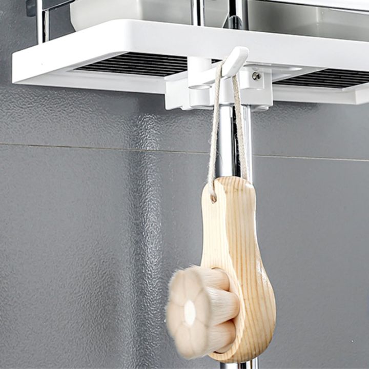 rod-lifting-hook-drilling-with-stand-shampoo-no-shelf-storage-bathroom-shower