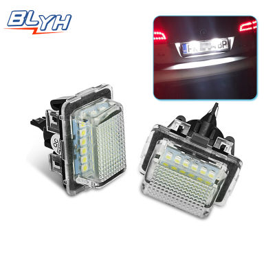 ไฟส่องป้ายทะเบียนรถยนต์,ไฟ LED สีขาวหนึ่งคู่สำหรับ Mercedes Benz C-Class W204 S-Class W221 E-Class W212 Coupe C207 CL-Class W216(C16)