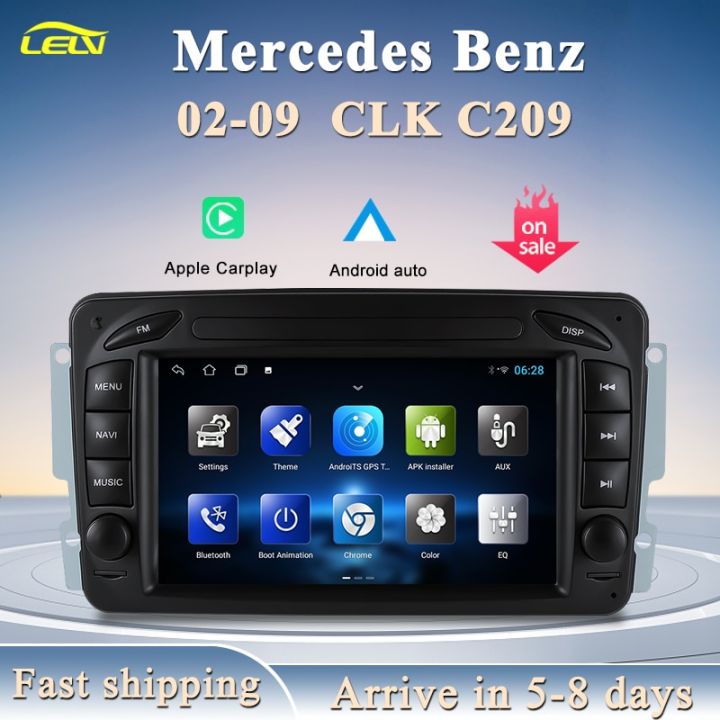 factory-price-android-bluetooth-speaker-gps-navigation-carplay-car-video-player-for-mercedes-benz-clk-c209-w209-radiostereo-led-strip-lighting