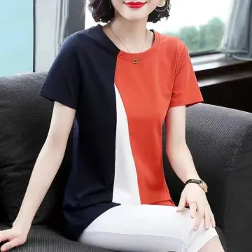 Casual cotton hot sale tops ladies