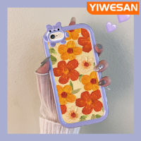 YIWESAN เคสสำหรับ iPhone 6 Plus 6S Plus 7 Plus 8 Plus เคสจิตรกรรมภาพการ์ตูนซิลิโคนที่สร้างสรรค์ดอกไม้โปร่งใสเคสมือถือน่ารักเลนส์กล้องถ่ายรูปสัตว์ประหลาดน้อยเคสป้องกันแบบกันแรงสั่นสะเทือนเคสใส