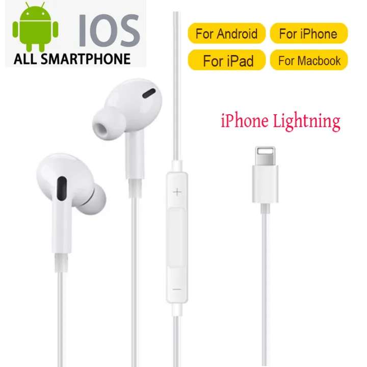 In Ear TypeC Earphone airpods Pro Sport Earbud Control Speaker Wired 3.5mm Earphones Headset