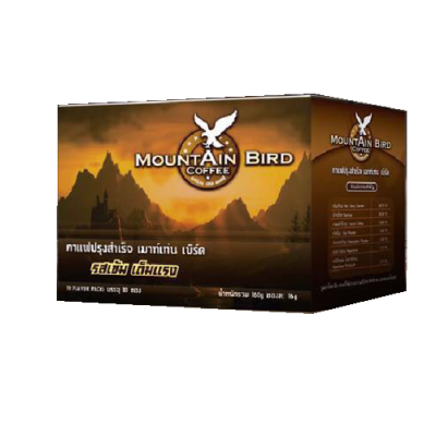 Mountain Bird Coffee ( 1 กล่อง) กาแฟปรุงสำเร็จ รสเข้ม เต็มแรง