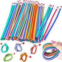 5Pcs Flexible Soft Pencil Soft Pencils With Eraser Colorful Bendable Pencils for Kids Prizes Students School Stationery Supplies