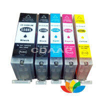 【In-Stock】 XHHDQES 5x ที่เข้ากันได้กับ PGI 550XL CLI 551XL Ink สำหรับ IP8750 IX6850 MG5450 MG5550 MG5655 MG6350 MG5650 MG7150 MX725