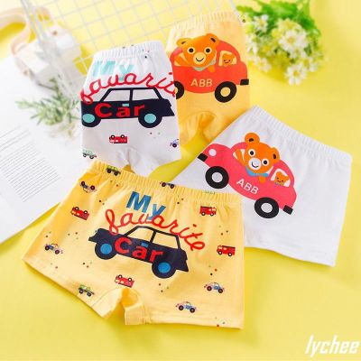4pcs 1-10Y kids panty boy Panties male pure cotton childrens flat angle baby childrens underwear boys panty for kids panties