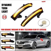 กระจกด้านข้าง LED แบบไดนามิก2ชิ้นสัญญาณไฟเลี้ยวสำหรับ Renault Megane IV 4 Talisman Clio 5 V ตามลำดับตัวบ่งชี้ไฟกระพริบ Eqtz5f