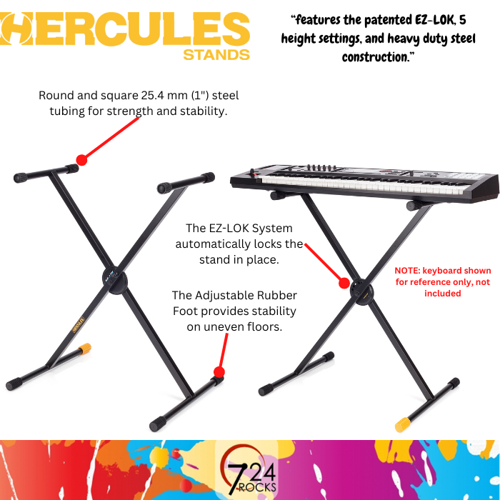 HERCULES stand Hercules KS110B Single X Keyboard Stand HERCULES Single