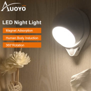 Auoyo Đèn LED từ tính mini Đèn Ngủ Cảm Ứng Cơ Thể Con Người, Tủ Quần Áo