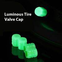 4PCS Universal Luminous Valve Cap ABS Dust proof Decorative Tires Accessories Tyre Stem Covers Applicable Car Bike