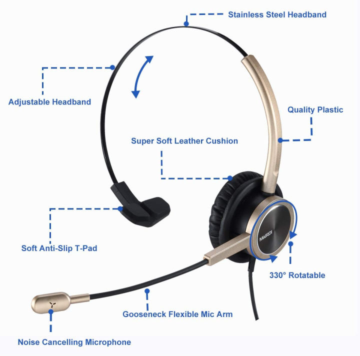 mairdi-telephone-headset-with-rj9-for-cisco-phone-call-center-headset-with-noise-cancelling-microphone-with-extra-3-5mm-connector-for-mobiles-gold-rj9-for-cisco-only