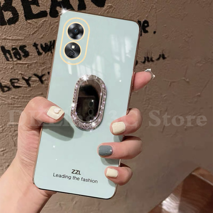 new-electroplating-ปลอกอ่อน-oppo-a78-5g-เลนส์ป้องกันเคสโทรศัพท์-oppoa78-2023กันชน-bling-ลวดดัดฟันเพชรผู้ถือ