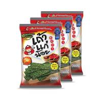 [พร้อมส่ง!!!] เถ้าแก่น้อย สาหร่ายทอดแผ่นเล็ก รสเผ็ด 30 กรัม แพ็ค 3 ซองTaokaenoi Seaweed Spicy 30 g x 3