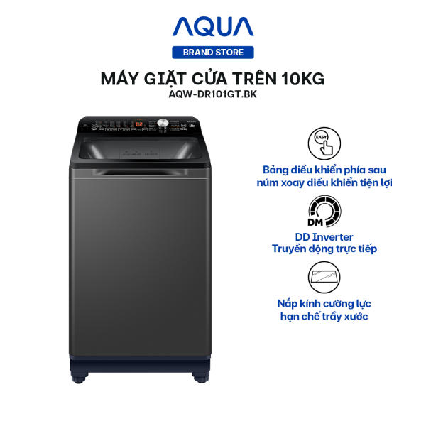 Máy giặt cửa trên Aqua 10kg AQW-DR101GT.BK
