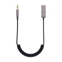 USB Bluetooth-compatible Adapter Dongle 3.5mm Jack Aux Cable Mic BT5.0 Receiver For Car Speaker Music Transmitter