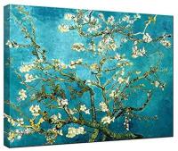 ดอกไม้อัลมอนด์โดยทำสำเนาภาพสีน้ำมัน Vincent Van Gogh ศิลปะผนังสมัยใหม่ดอกไม้ภาพผ้าใบ Giclee ดอกไม้บนศิลปะบนผืนผ้าใบสำหรับติดกำแพงสำหรับบ้านตกแต่งสำนักงานไอเดียของขวัญ L 1ชิ้นกรอบด้านในหรือไร้กรอบ