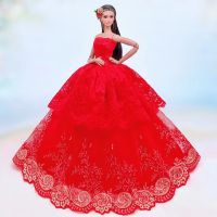 for barbie red dress barbie clothes princess wedding dress short dress set for barbie doll accessories dresses clothes lot