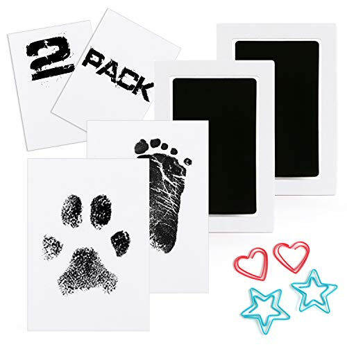 Scotamalone Baby Handprint and Footprint Ink Pad Kits Pet Paw Print Ink