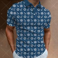New Mens Polo Shirt T Shirt Small Patterned Fashion MenS Polo Pattern Casual Short Sleeve Mesh Blouse Summer Oversized Clothing
