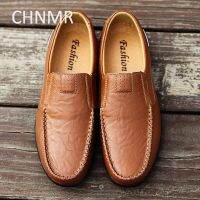 CHNMR-S Business Leisure Shoes For Men Big Size Slip-on Loafers Comfortable Fashion genuine leather