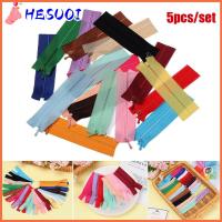 HESUOI 5pcs/set คุณภาพสูง เครื่องประดับเสื้อผ้า DIY 19 สี มินิซิป สมุดเย็บผ้าแฮนด์เมด ตัดเย็บเสื้อผ้า ซิปเสื้อผ้าตุ๊กตา