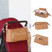 New Fashion Portable Baby Diaper Bag Lightweight PU Leather Nappy Bag Mommy Diaper Organizer for Baby Stroller with Hooks