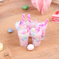 Fre 5pcs 1:12 dollhouse Miniature Cream drinks ขวดรุ่นตุ๊กตาครัวอาหาร