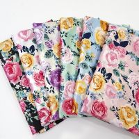 1 meter X 1.48 meter County Rose Satin Fabric Silky Charmeuse Scarf Hat Lining Material