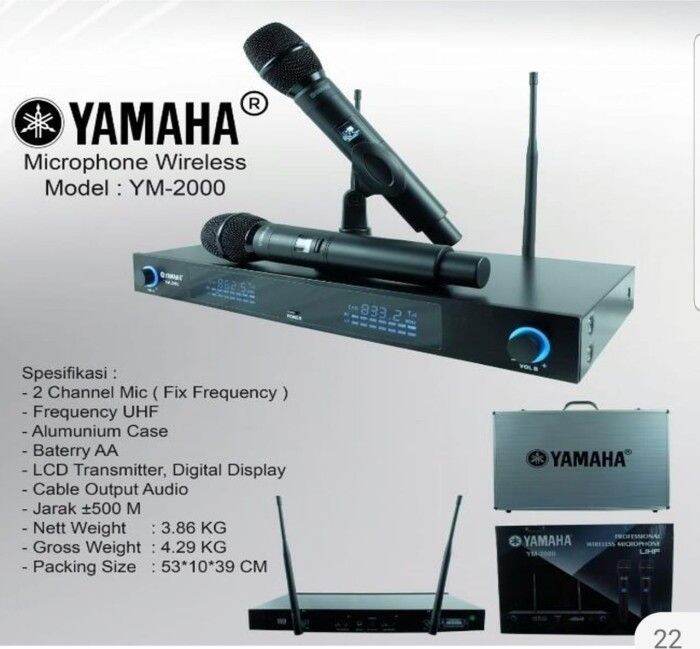 Mic wireless Yamaha ym2000 (TERBAIK) Lazada Indonesia