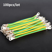 100Pcs BVR สีเหลืองสีเขียวสายดินพลังงานแสงอาทิตย์พร้อมขั้ว101214 AWG ทองแดง PV ตู้สะพานรั่ว Earth Cable