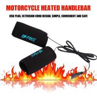 ZZOOI 1Pair Motorcycle USB Electric Hot-Heated Hand Grips Handle Handlebar Motorcycle Heated Cuffs Handlebar Electric Heater Warmer