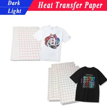 Generic 10Pcs A4 Iron On Inkjet Print Heat Press Transfer Paper