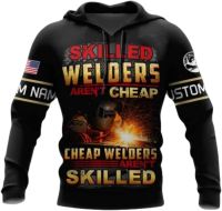 Personalized Name Welder Hoodies Unisex 3D Shirts All Over Printed Sportwear Hoodie, T Shirt, Zip Up Hoodie, Sweatshirt for Men Women Adult Full Size S-5XL HD_667 Multicolor