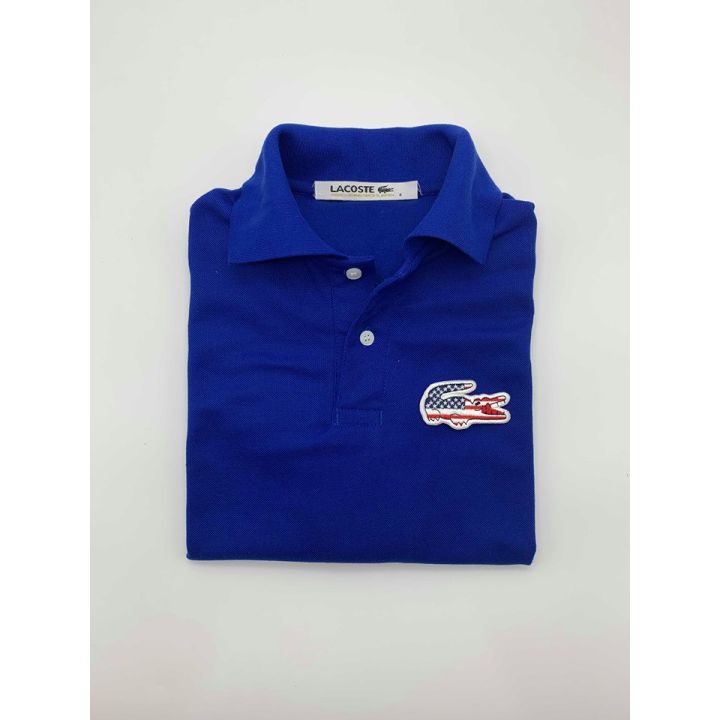 lidelse plakat Formen Hot Sale】Men's Lacoste Polo Shirt Flag Edition (USA) | Lazada PH