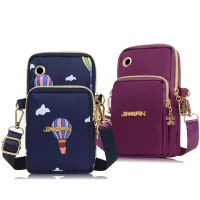 ใหม่บอลลูนศัพท์มือถือกระเป๋า Crossbody สำหรับผู้หญิงแฟชั่นผู้หญิงกระเป๋าสะพายกระเป๋าศัพท์มือถือกับหูฟังเสียบ3ชั้นกระเป๋าสตางค์